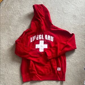 Unisex Red Lifeguard Hoodie